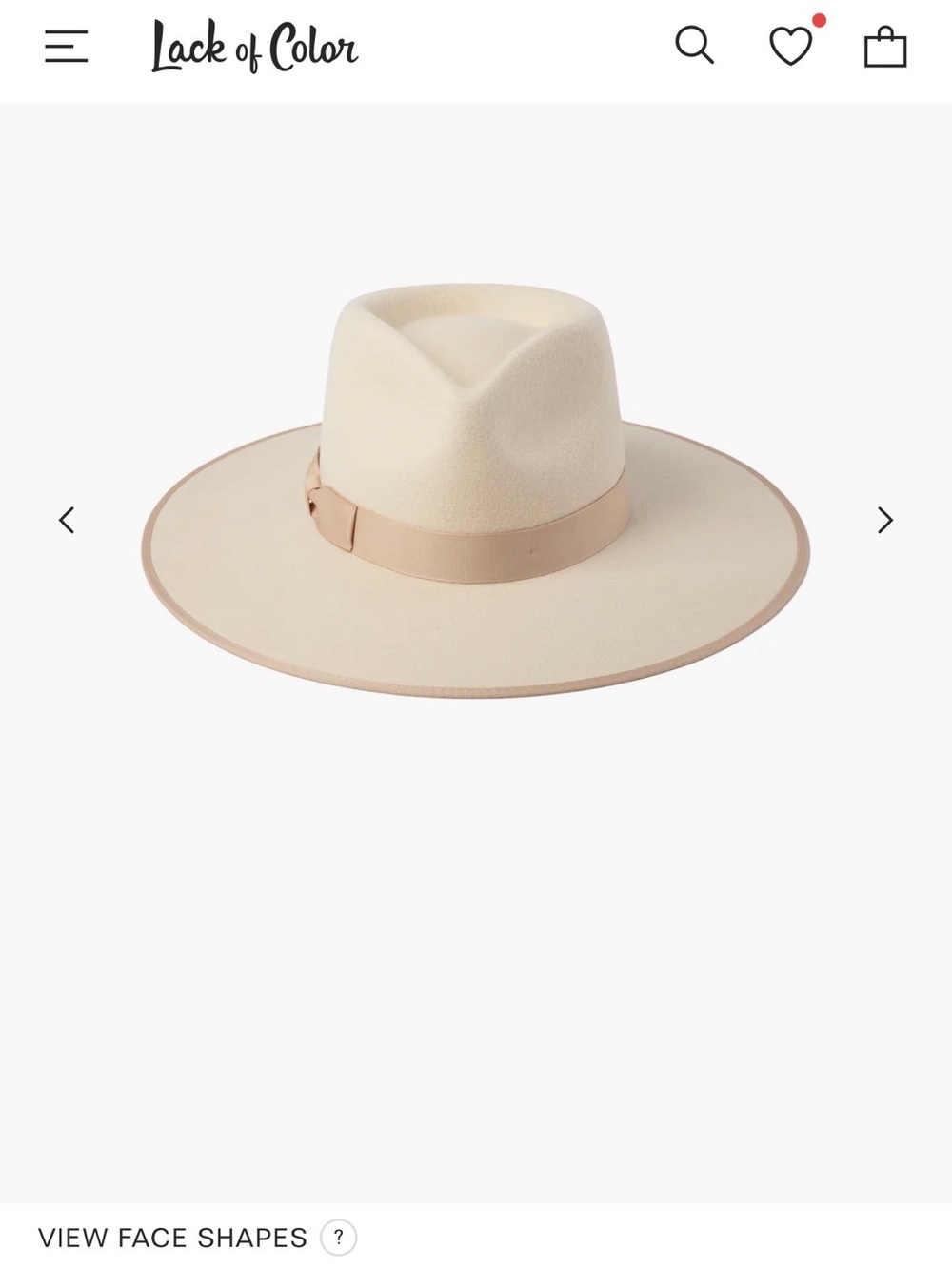 Lack of Color Women's Wide Brim Fedora Hat in taupe